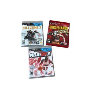 Bundle of 3 PS3 games Kill Zone‎ 3 Borderland NBA 2K11 *Tested*